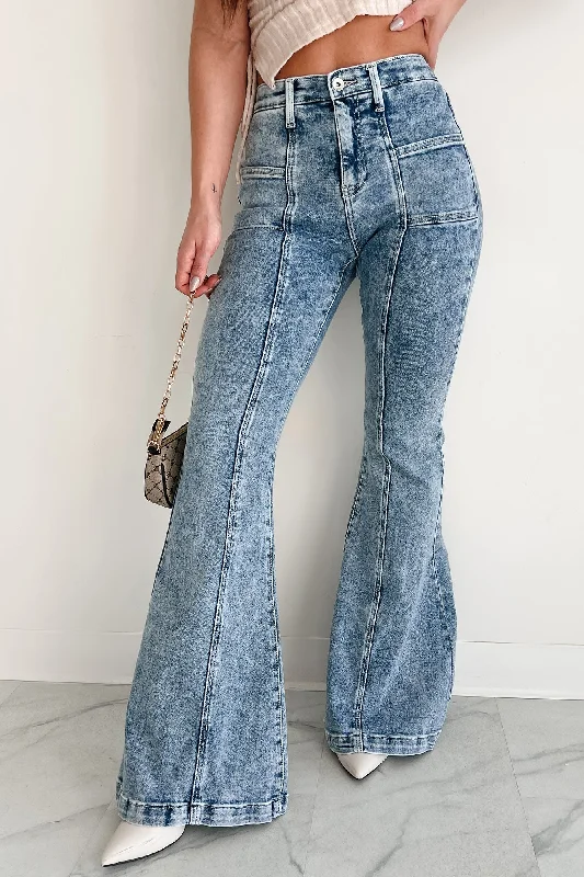 Jeans with a classic straight leg and fitted waist for a flattering silhouetteMirella High Rise Boot Cut Special A Jeans (Medium Dark)