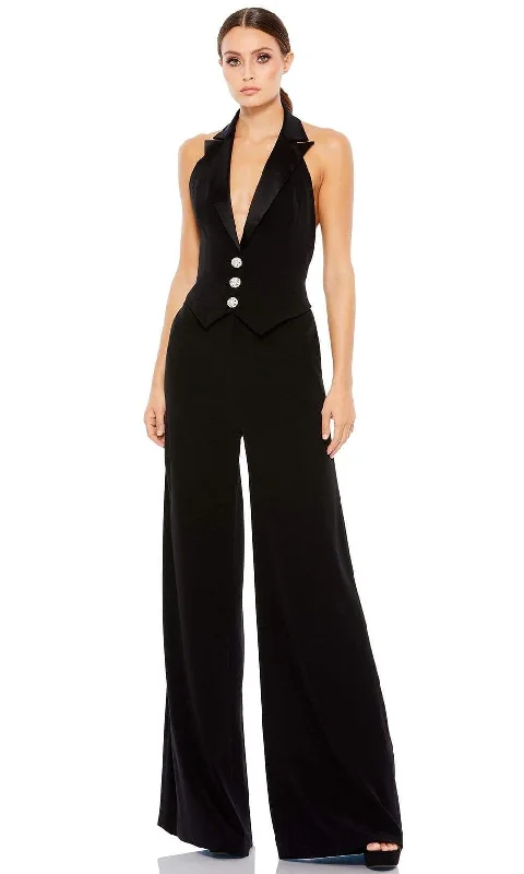 Midi dresses for womenIeena Duggal - 2643 Halter Tuxedo Bodice Jumpsuit