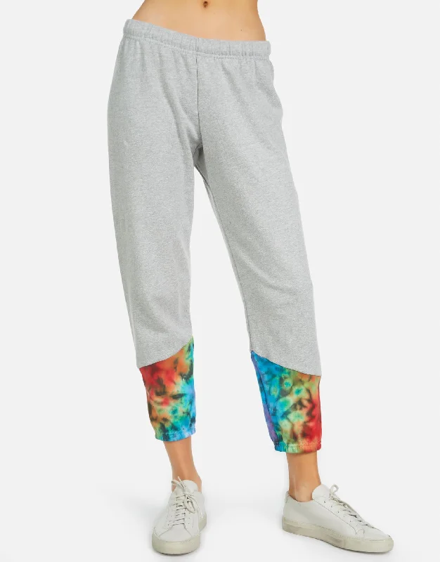 Gym wear women's leggingsMelbourne LE Grey Rainbow Sweatpant