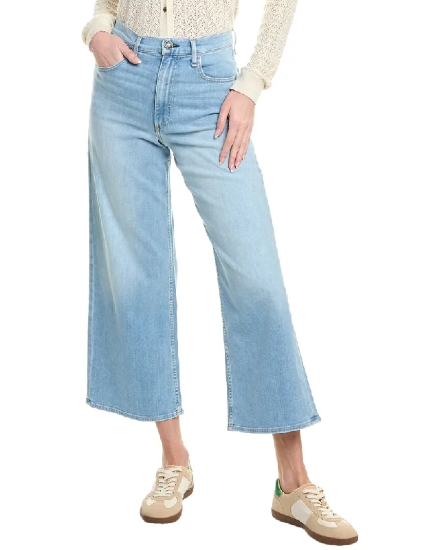 Stone wash women's jeansrag & bone Annie Light Wash Wide Leg Ankle Jean