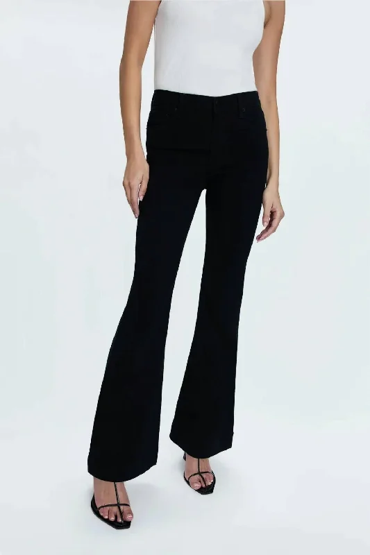 Black jeans for a sleek and slimming effectKinsley Mid Rise Ultra Flare Jeans In Black Ink