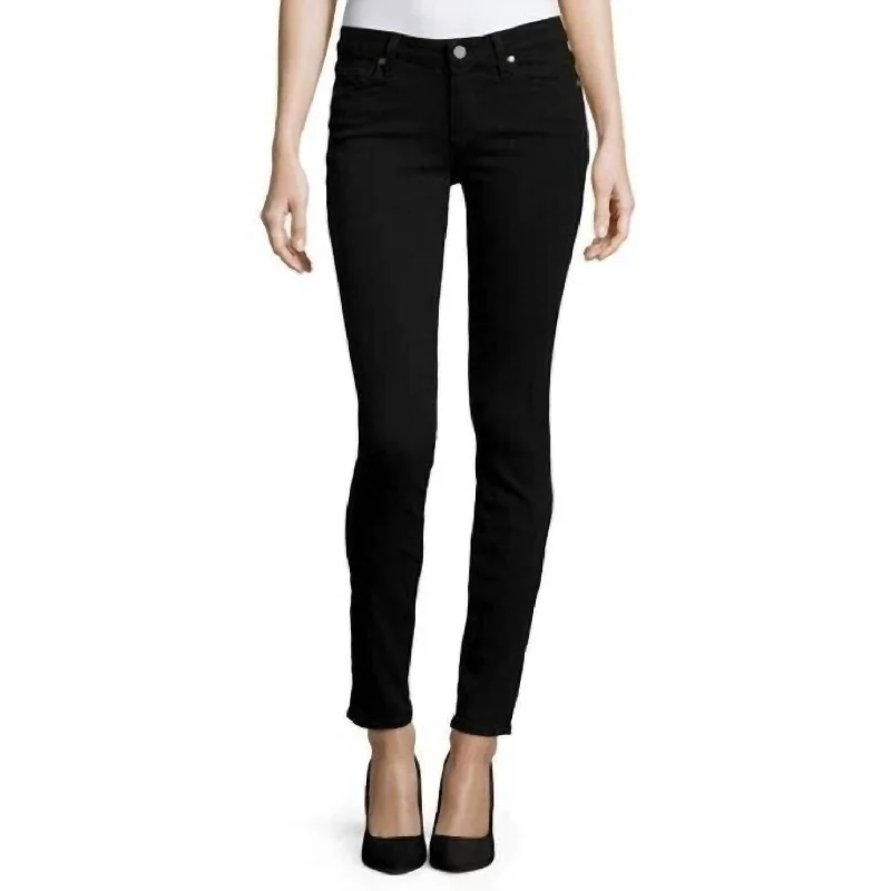 Jeans with a relaxed fit and slight flare at the legs for a retro vibeVerdugo Ankle Stretch Shadow Mid Rise Skinny Jeans In Black