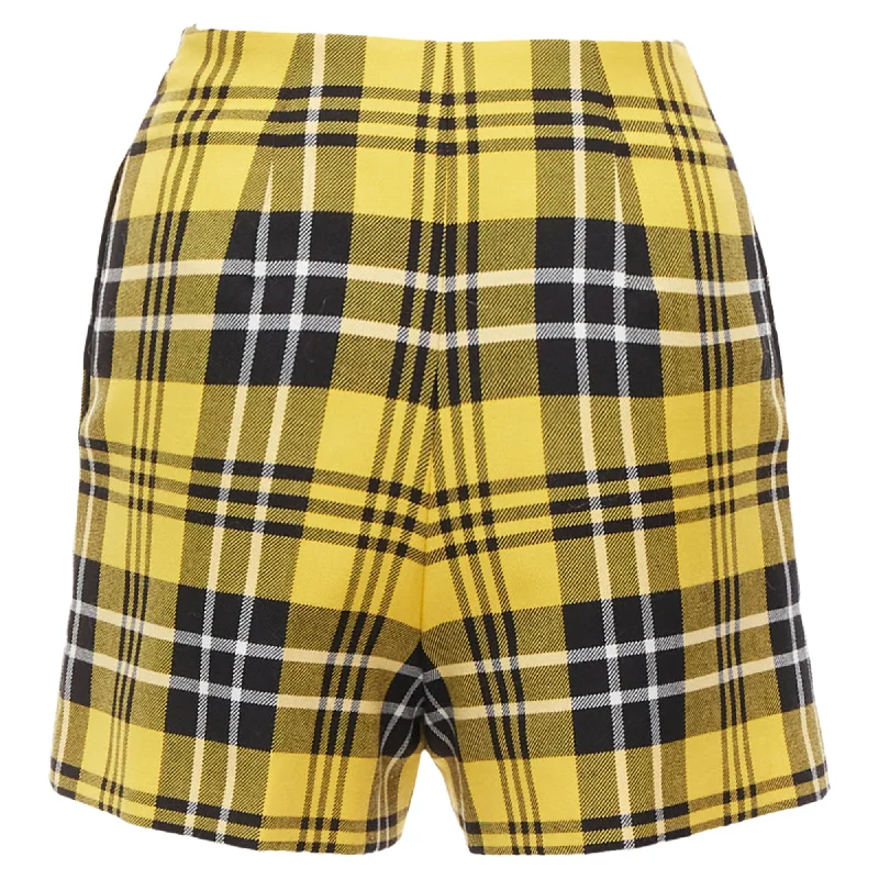 A-line women's dressesChristian Dior Plaid Virgin Wool High Waisted Wide Shorts