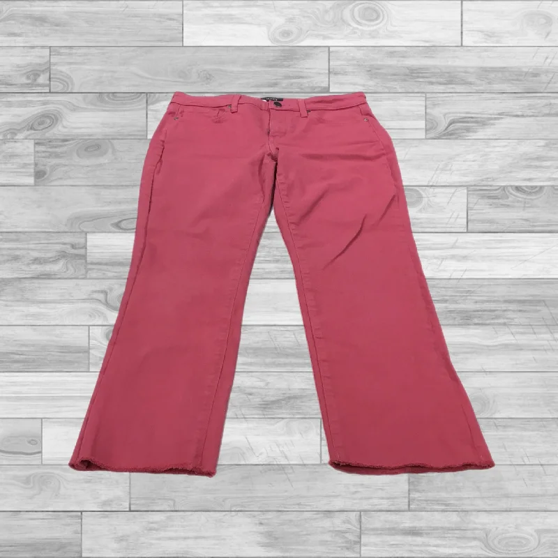 Jeans with contrast pockets and back patchesJeans Straight By Cmc In Coral, Size: 6