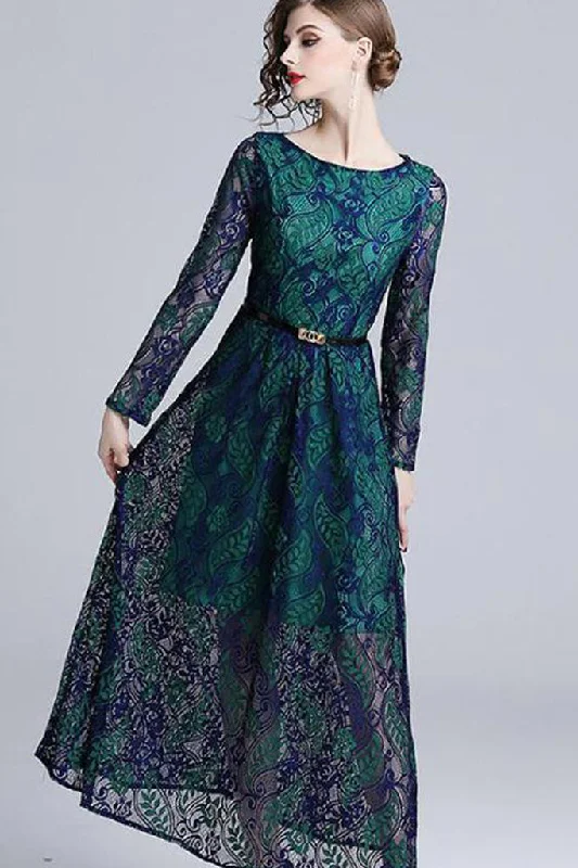 Handmade dresses for unique fashion statementsLong Sleeve Lace Maxi Dress - M in Clearance