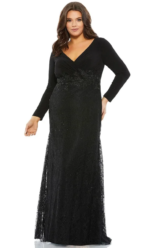 Tall women's dressesMac Duggal 67896 - Long Sleeve Trumpet Gown