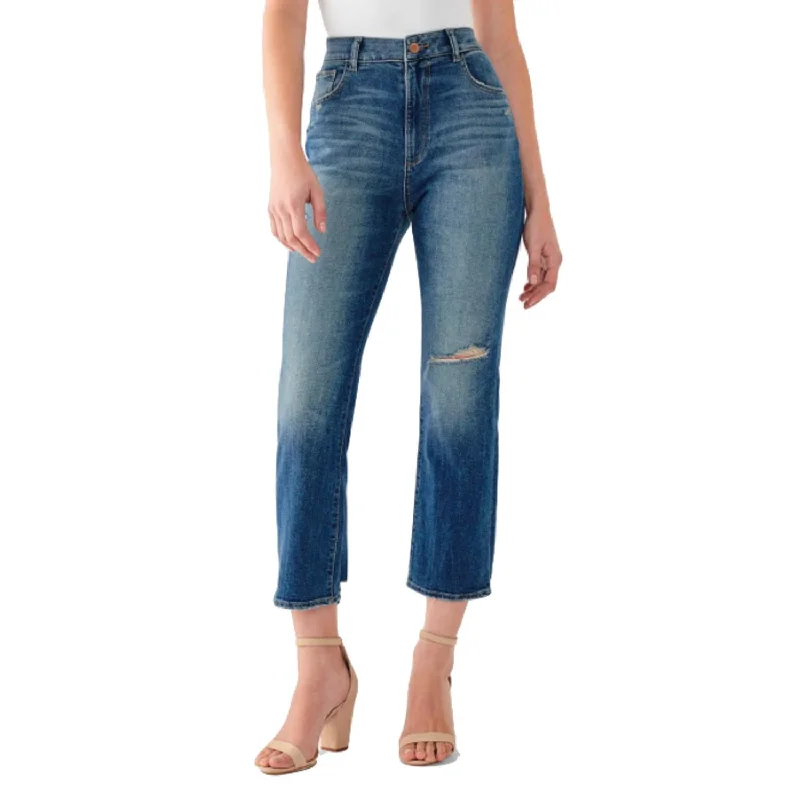 Raw denim women's jeansJerry High Rise Straight Jean In Edmund