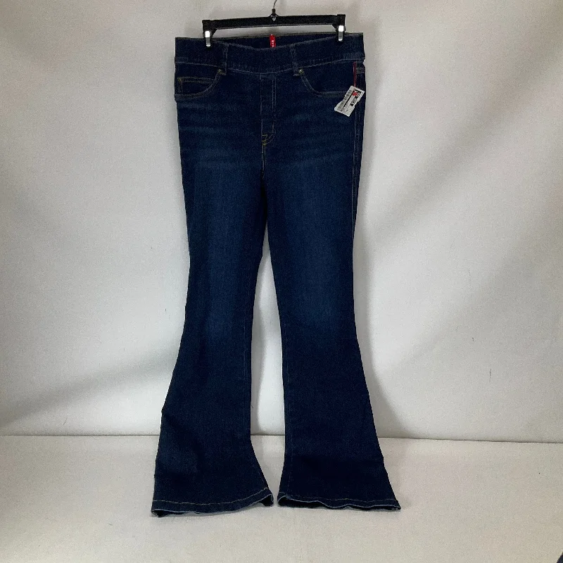 Jeans with lace details for womenJeans Flared By Spanx In Blue Denim, Size: M