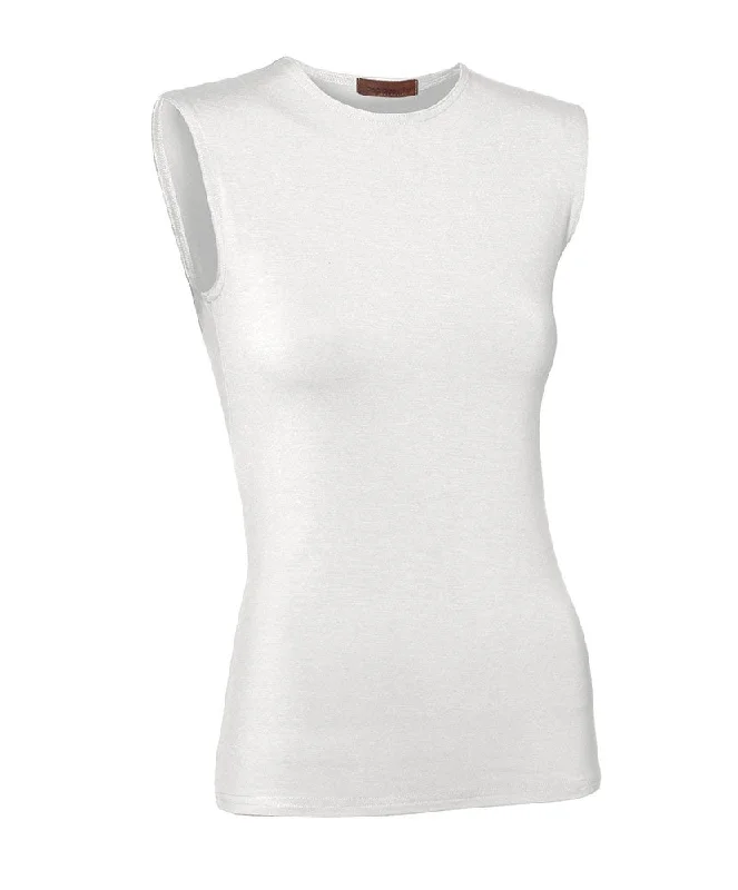 lingerie inspired by lingerie runway showsPB&J Ladies Cotton Sleeveless Shell - White