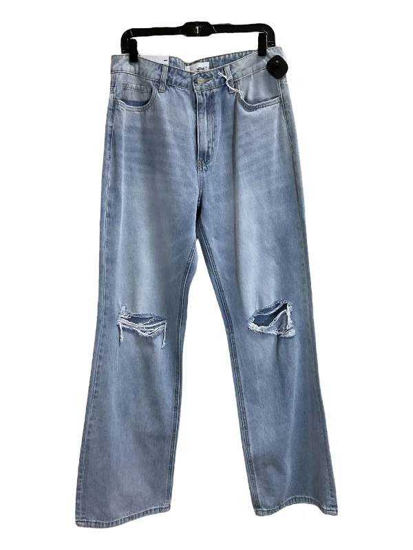 Jeans with a cropped length and distressed finish for a trendy and casual appearanceJeans Wide Leg By Vervet In Blue Denim, Size: 10