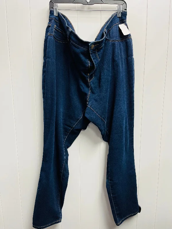 Light wash jeans with rips and tears for a casual vibeJeans Skinny By D Jeans In Blue Denim, Size: 22