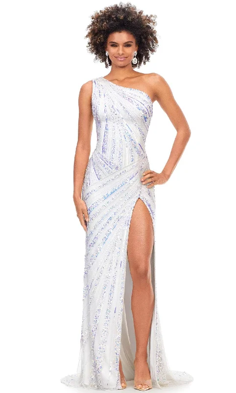 Handmade dresses for unique fashion statementsAshley Lauren 11244 - One Shoulder Beaded Evening Gown