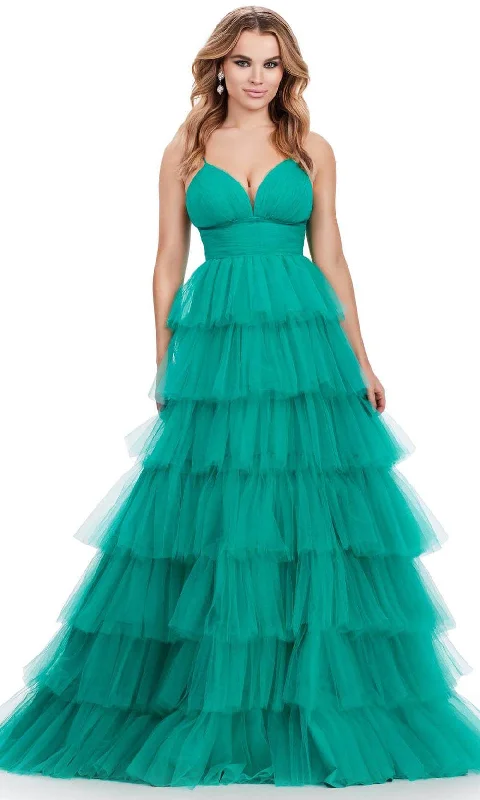 Gym wear dresses for athletic activitiesAshley Lauren 11622 - Tiered Tulle Prom Dress