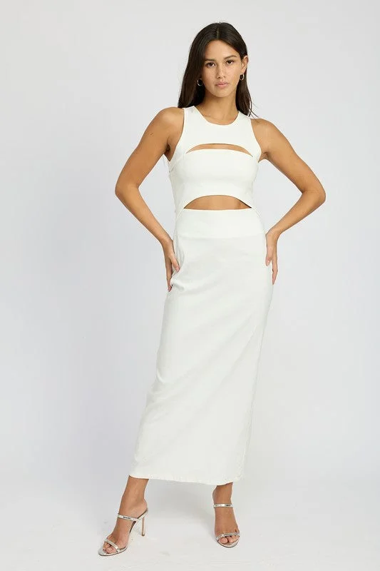 Mother-of-the-bride dressesSleeveless Cut Out Midi Dress