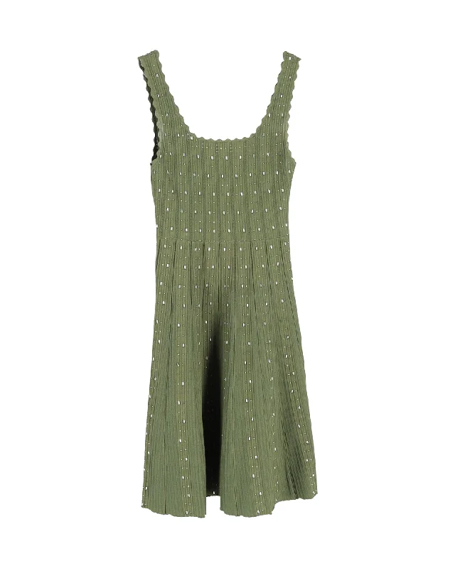 Velvet dresses for womenSandro Paris Embellished Mini Dress in Green Viscose