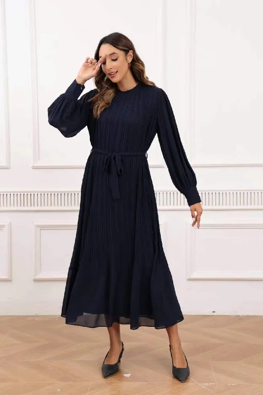 Midi dresses for womenNavy Charm Midi Dress