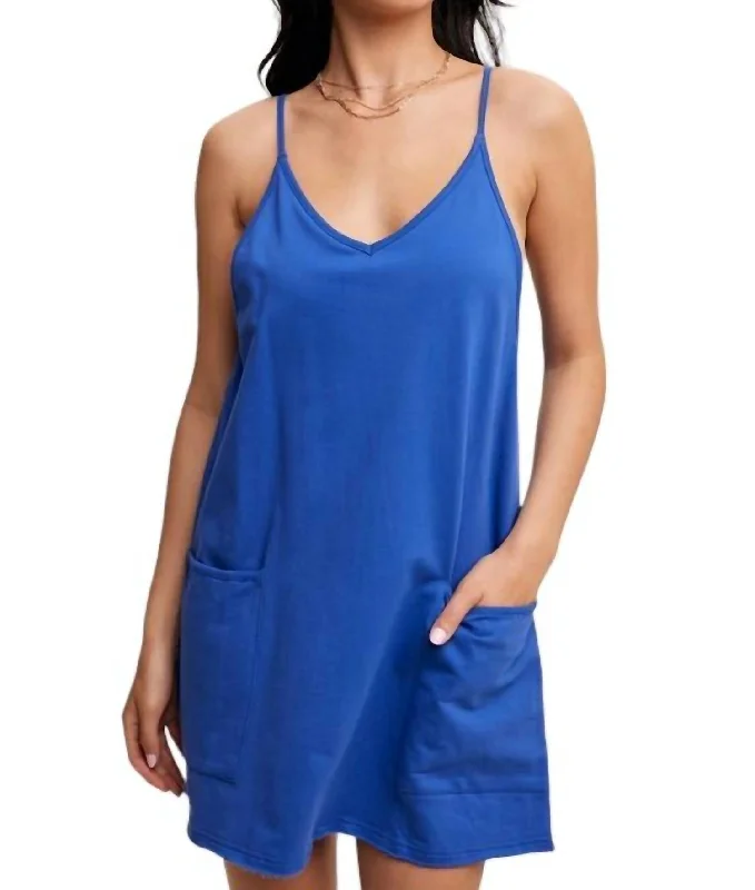 Spring dresses for blossoming stylesSporty Mini Dress W/romper Liner In Royal Blue