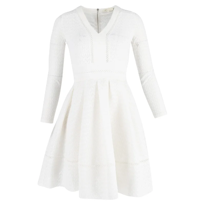 Lace dresses for womenMaje Rossignol Fit-And-Flare Mini Dress In White Polyester