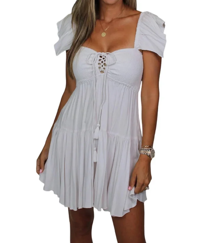 Layering dresses for versatile stylingPassione Mini Dress In White