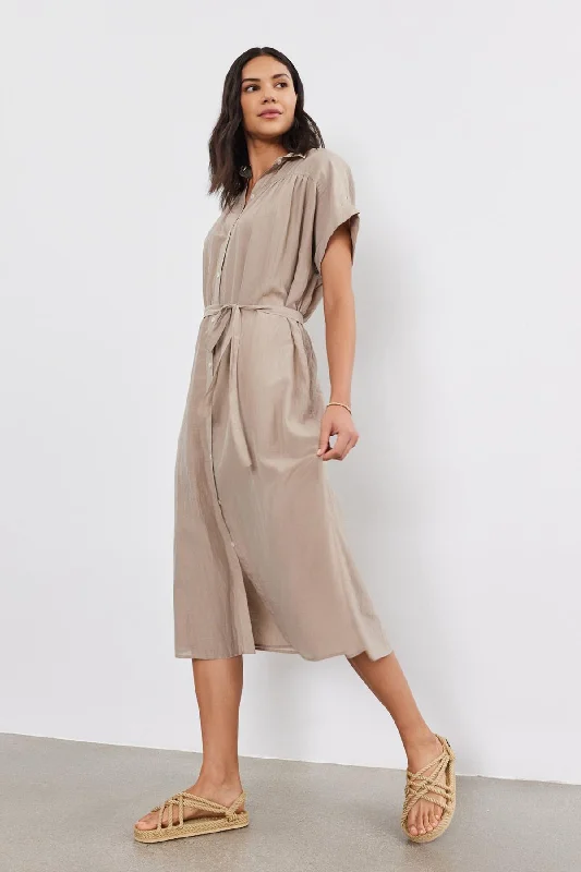 Fit-and-flare dresses for womenMARLA SILK COTTON VOILE DRESS