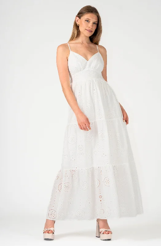 Day dresses for everyday wearSpaghetti Strap Eyelet lace Dress