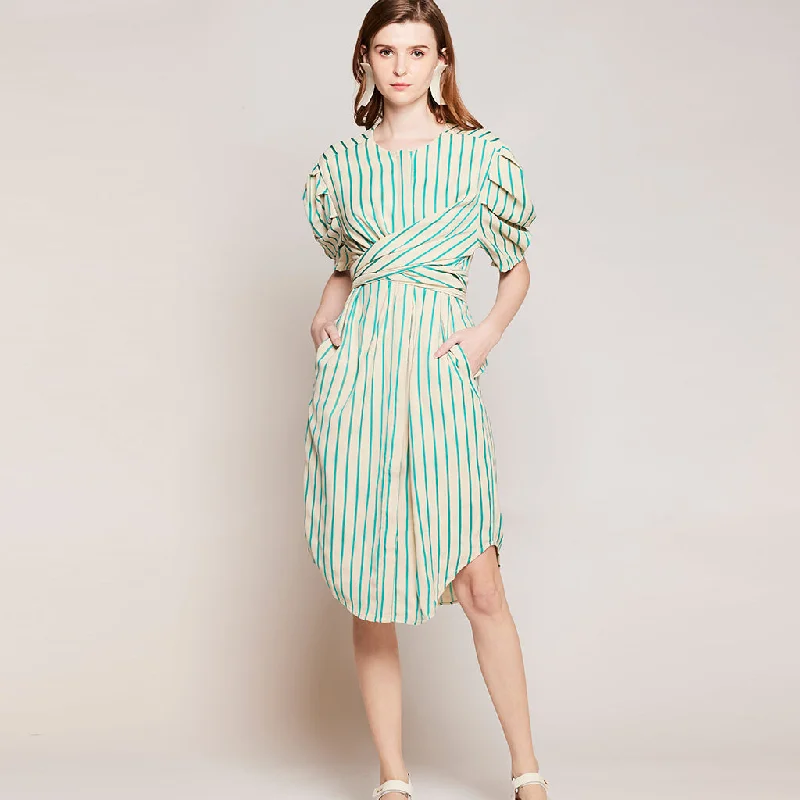 Synthetic dresses for budget-friendly optionsStripe Dress