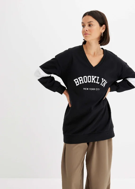 Layering women's topsBrooklyn Pullover - Off White & Black