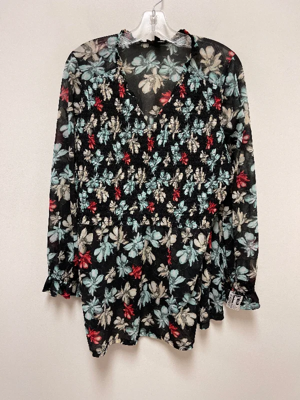 Geometric print women's topsTop Long Sleeve By Lane Bryant  Size: 2x